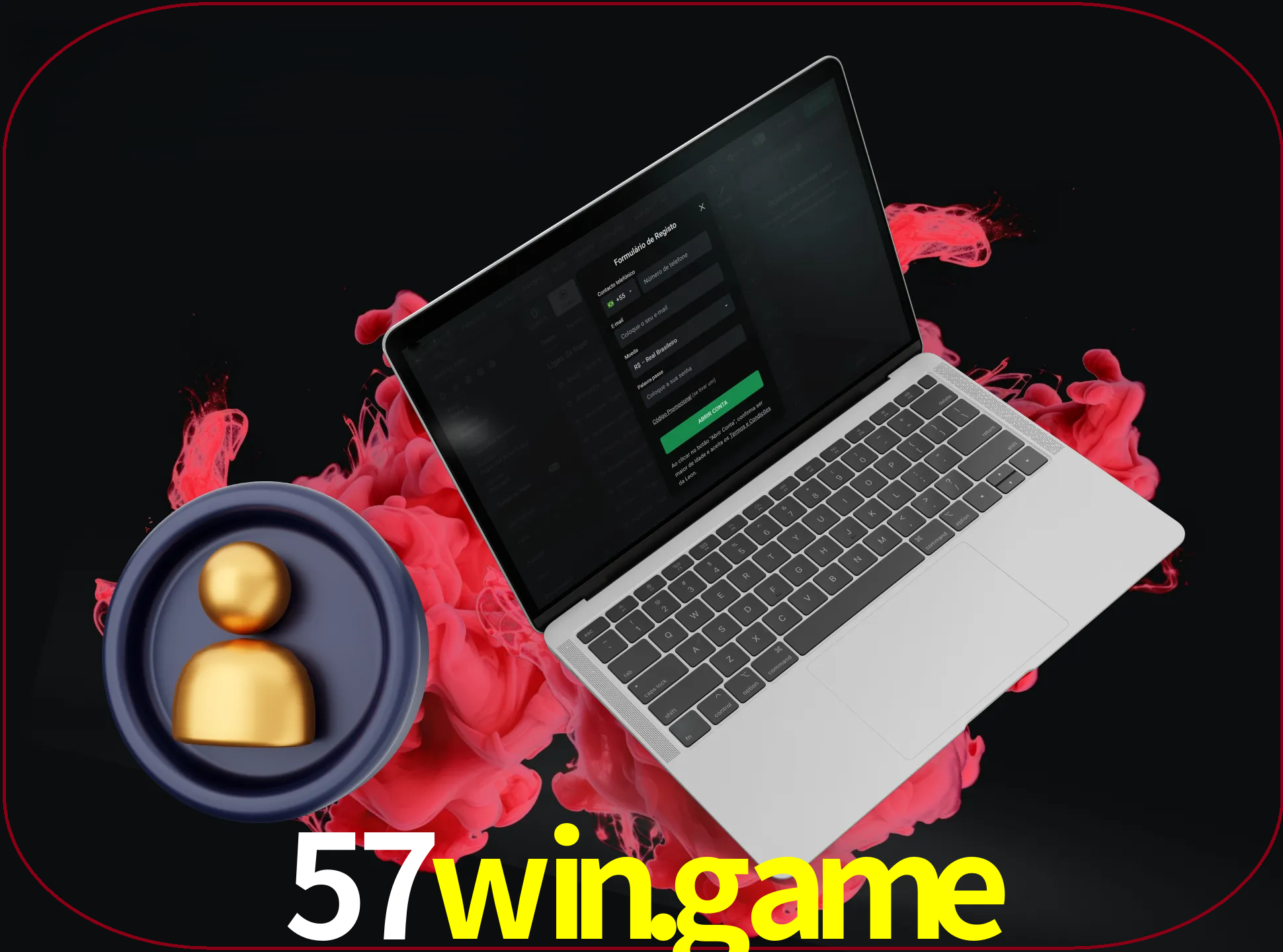 No cabeçalho do site 57win.game, clique no botão que o levará a um formulário especial onde terá de introduzir as suas informações actuais.