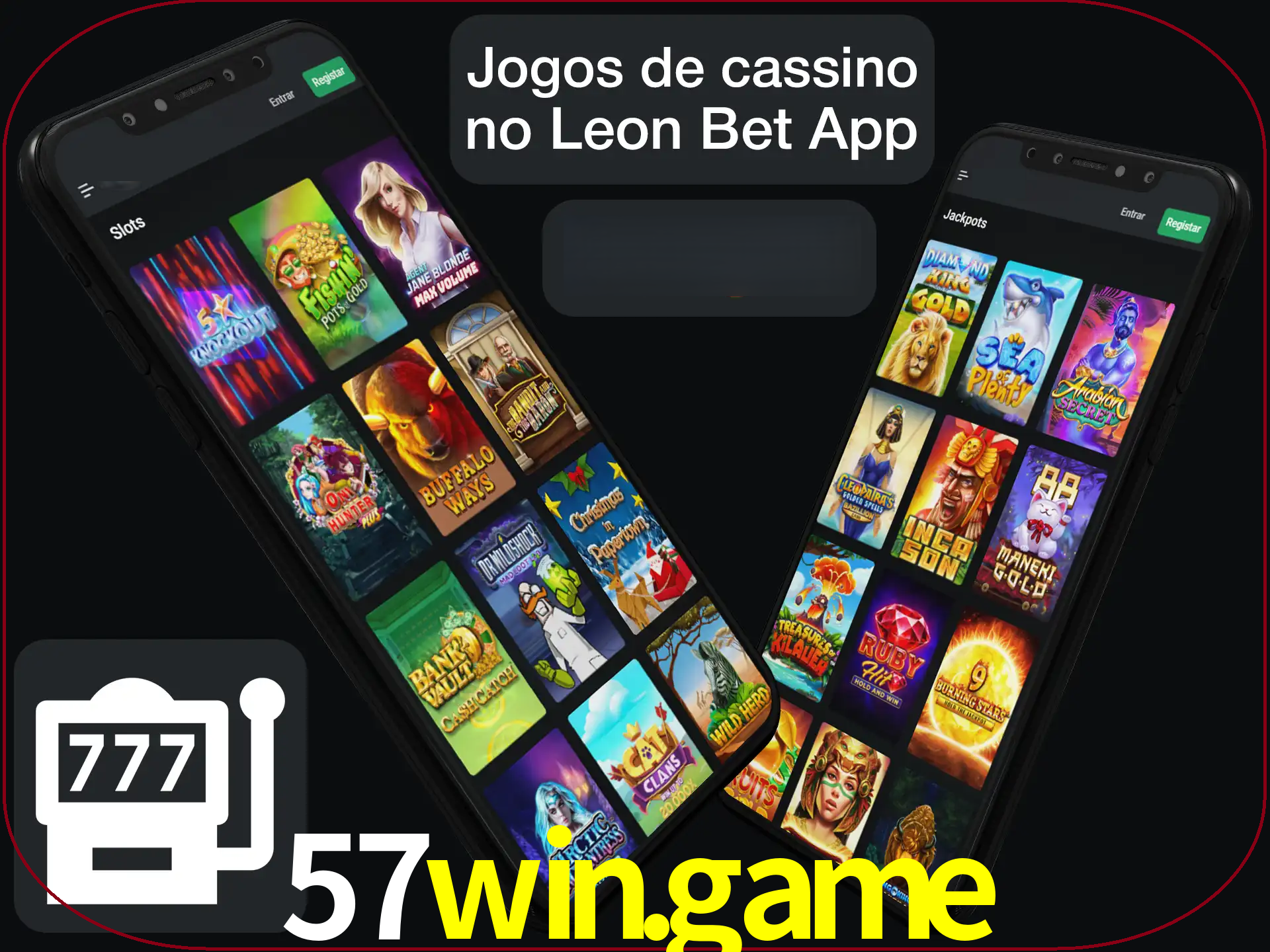 Escolha quais jogos de cassino jogar no app.