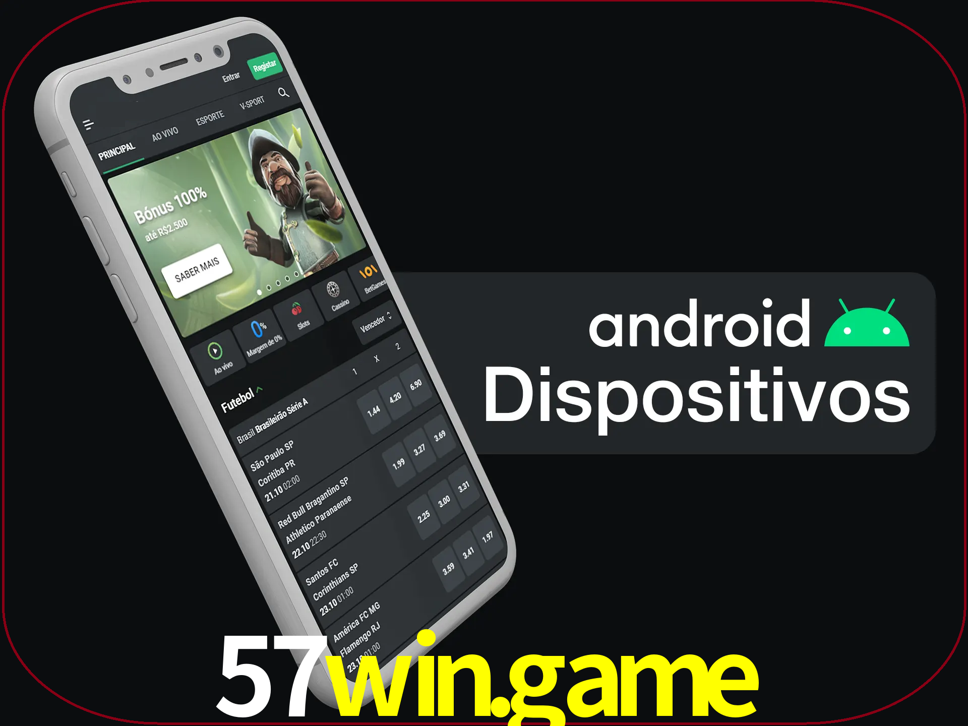 O aplicativo suporta a maioria de todos os dispositivos Android.