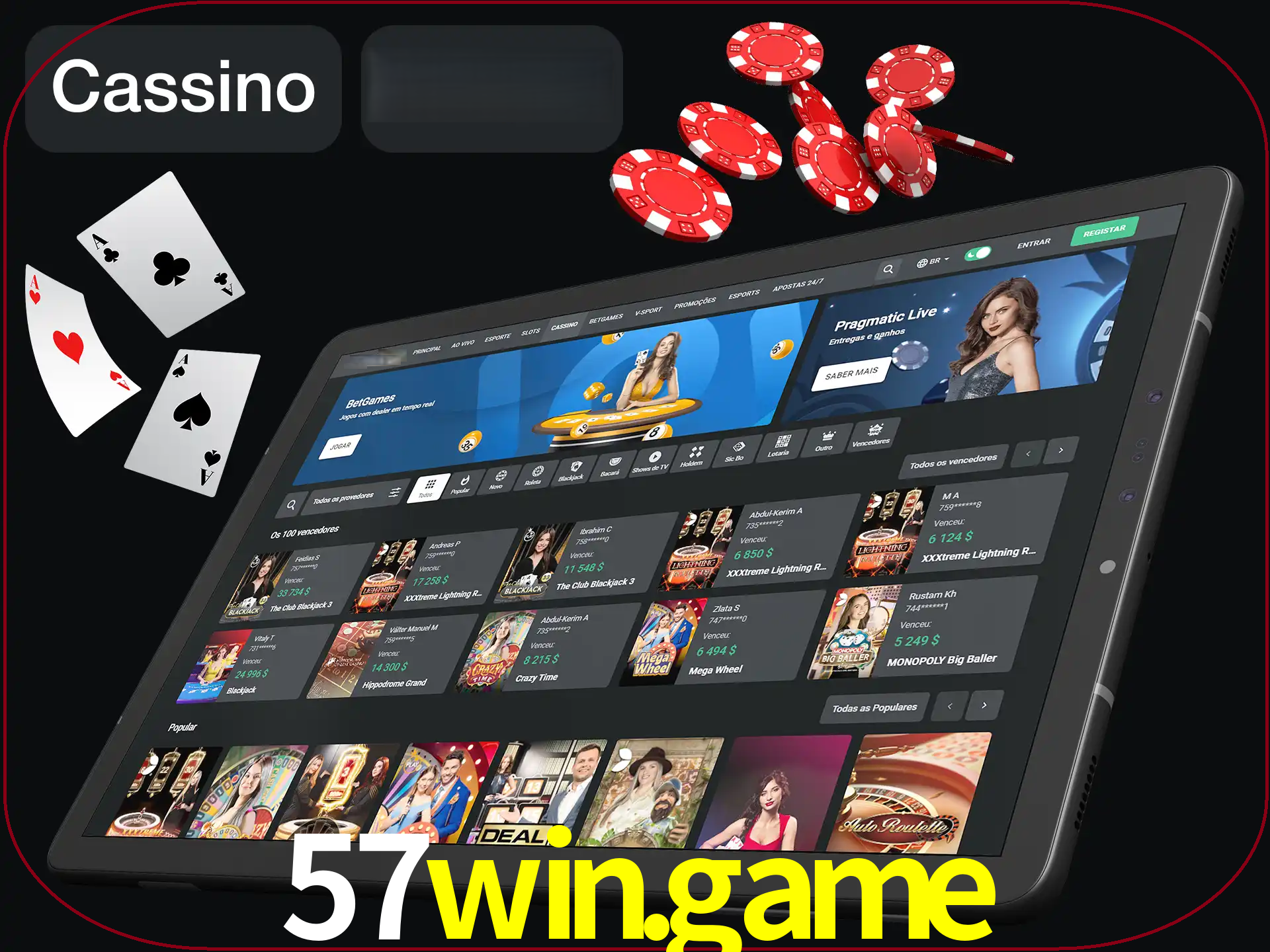 Jogue vários jogos de cassino em nosso cassino.