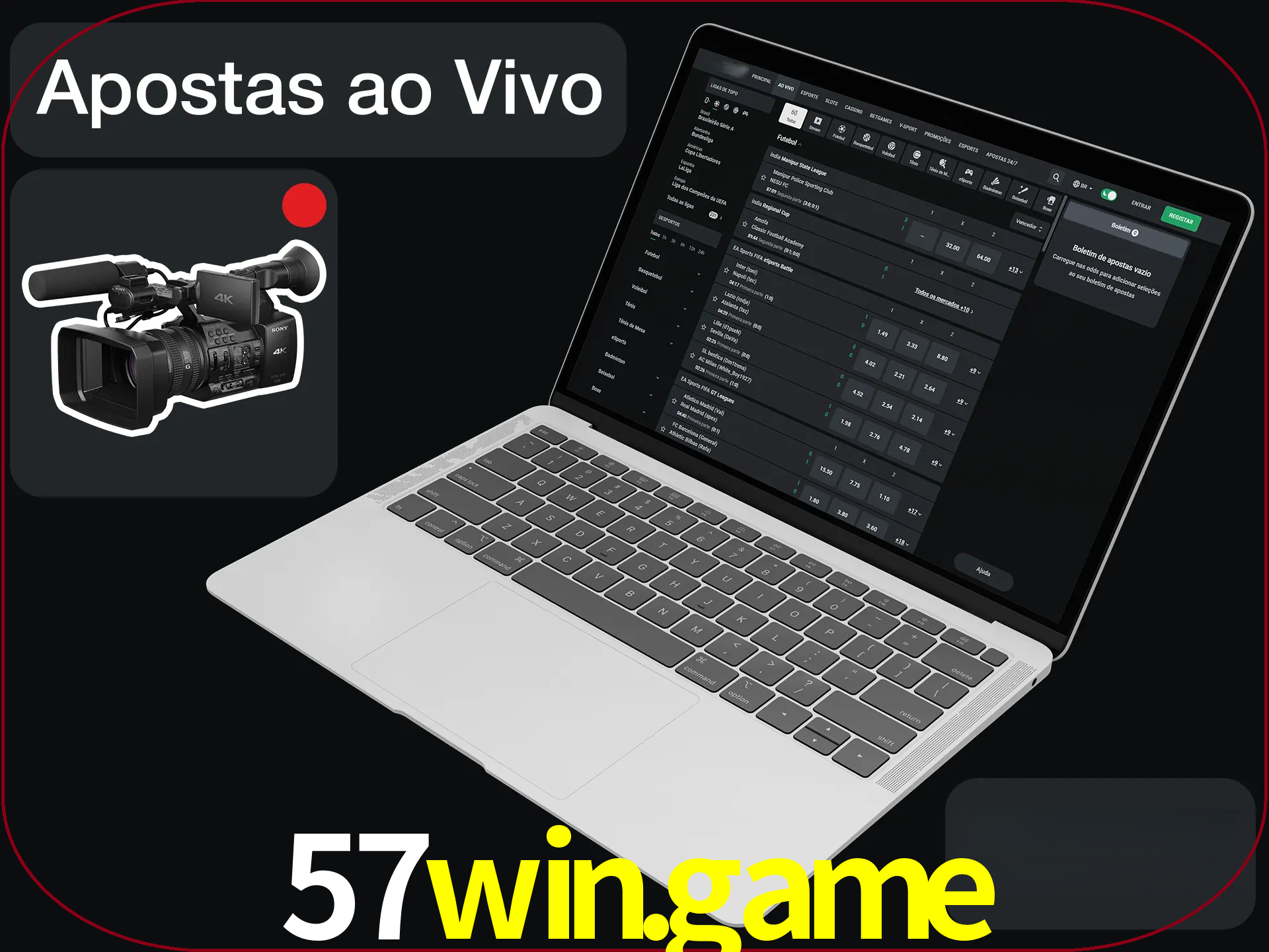 Aposte em formato ao vivo em nosso site.
