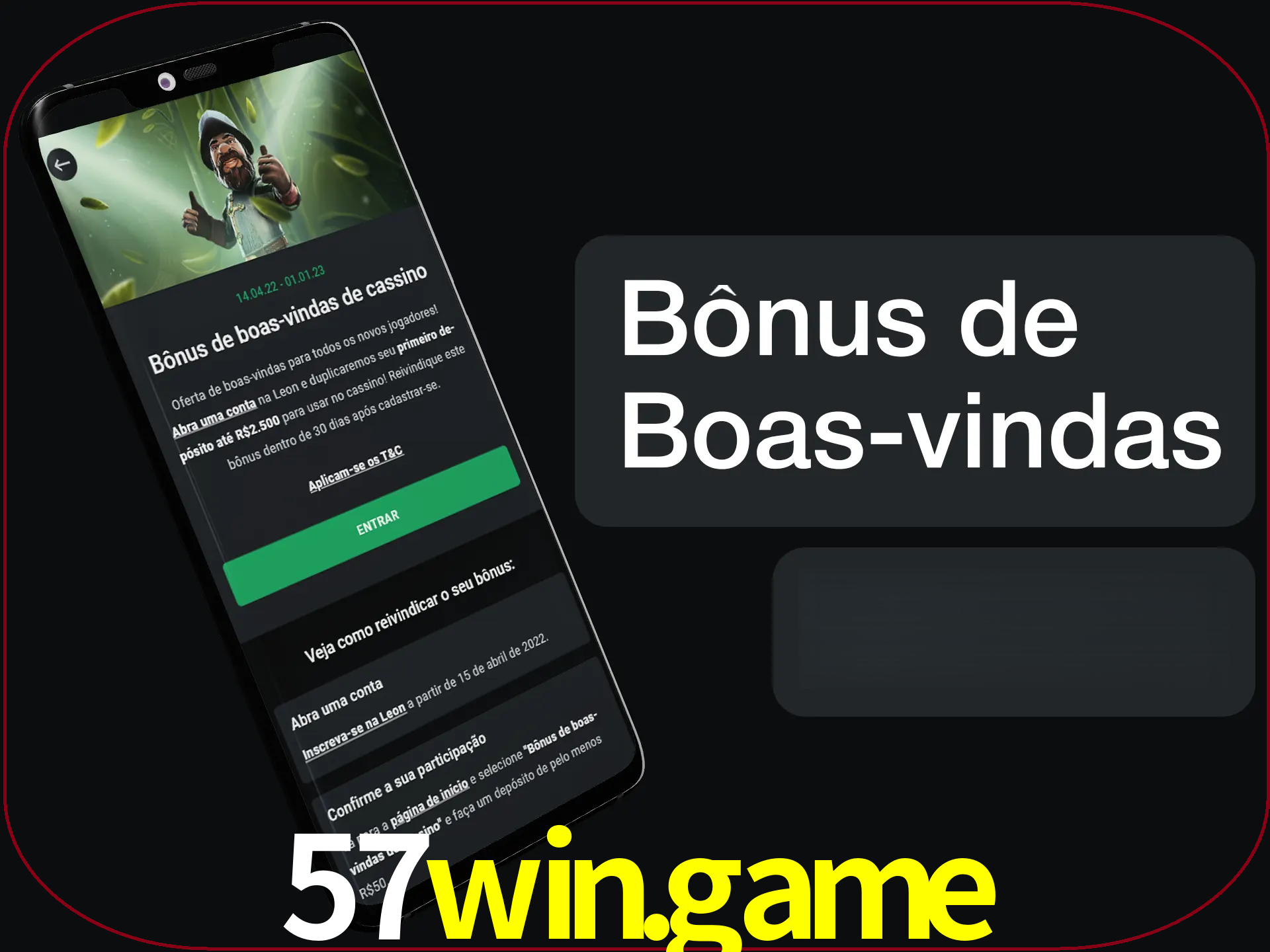 Não se esqueça de usar o bônus de boas-vindas.